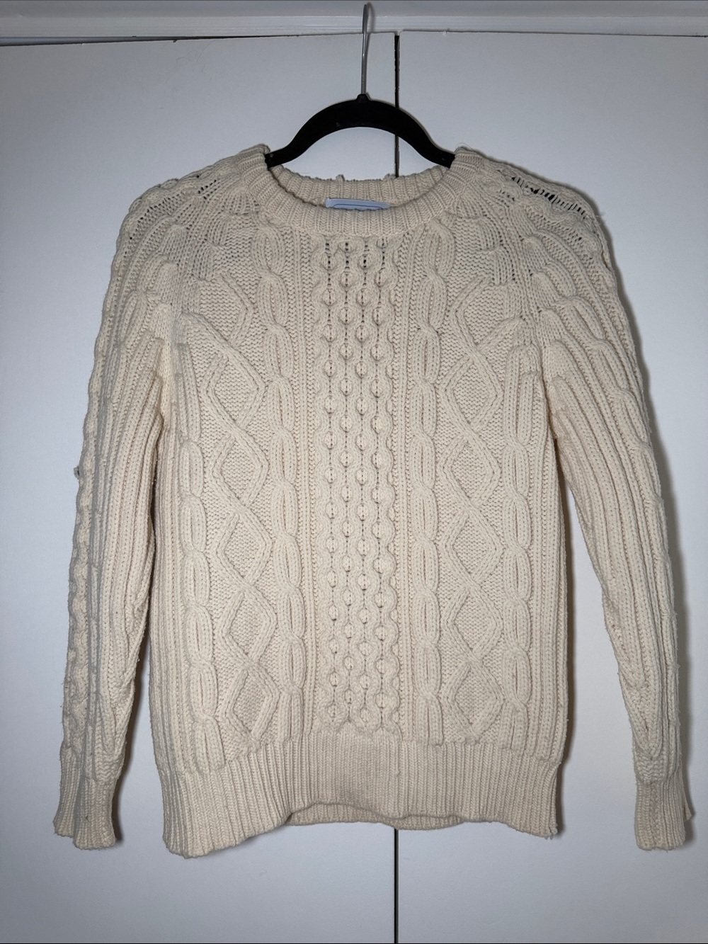 Chunky Cream Cable Knit Pullover